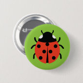 Ladybug Illustratie Ronde Button 5,7 Cm (Voorkant /achterkant)