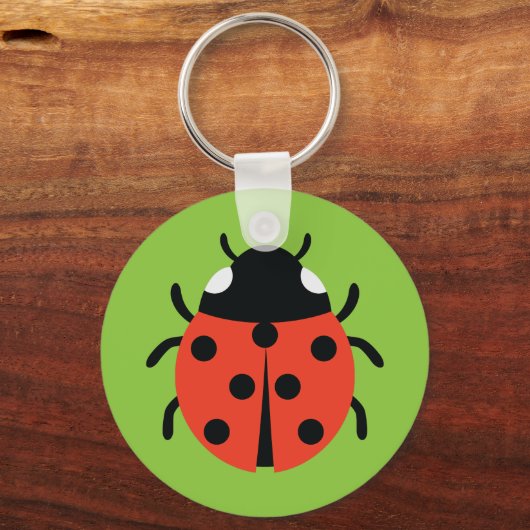 Ladybug Illustratie Sleutelhanger (Voorkant)