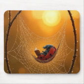Ladybug in a Spider Web Hammock Muismat (Voorkant)