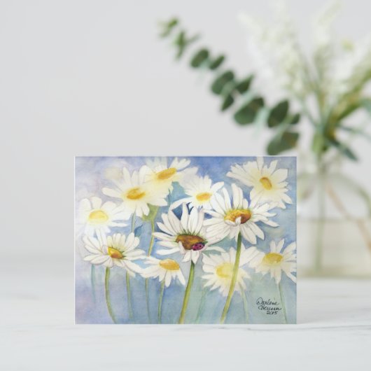 Ladybug in Daisies Briefkaart (Staand voorkant)