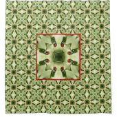 Ladybug in Dogwood Abstracte Natuur Art Douchegordijn (Voorkant)