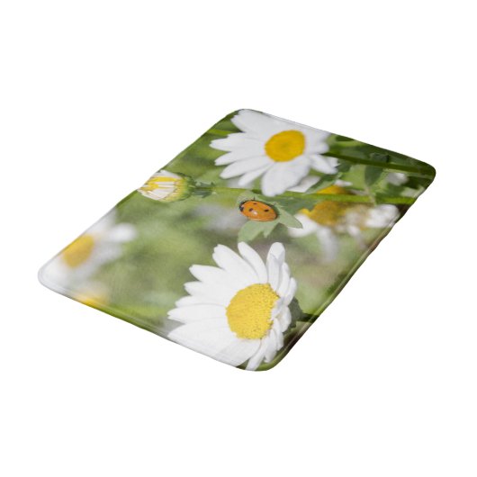 Ladybug in een Daisy Garden Badmat (Gekanteld)