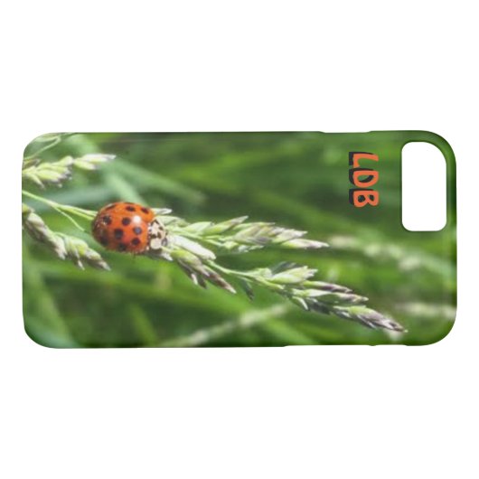 Ladybug in Grass Hoesje-Mate iPhone Case (Achterkant (Horizontaal))