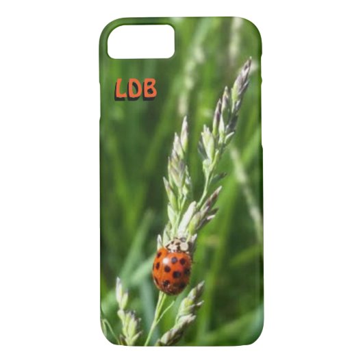 Ladybug in Grass Hoesje-Mate iPhone Case (Achterkant)