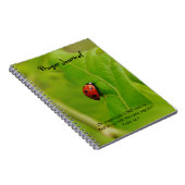 Ladybug in Green Leaves Faith Prayer Journal Notitieboek (Rechterzijde)