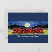 Ladybug in het Briefkaart van de Waterverf van de  (Voorkant / Achterkant)