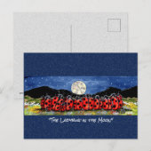 Ladybug in het Briefkaart van de Waterverf van de  (Voorkant / Achterkant)