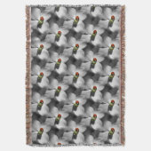 Ladybug in kunstpatroon van Dogwood Flower Natuur Deken (Voorkant Verticaal)