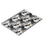 Ladybug in kunstpatroon van Dogwood Flower Natuur Notitieboek (Linkerzijde)