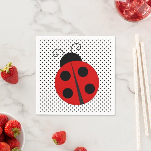 Ladybug in Polka Dots Design Paper Napkins Servet (Insitu)