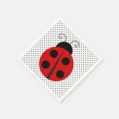 Ladybug in Polka Dots Design Paper Napkins Servet (Hoek)