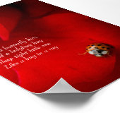 Ladybug in Red Rose Ladybug Hug Child's Poster (Hoek)