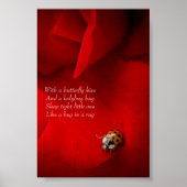 Ladybug in Red Rose Ladybug Hug Child's Poster (Voorkant)
