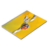 Ladybug in stengelpuzzel van briefkaart notitieboek (Linkerzijde)