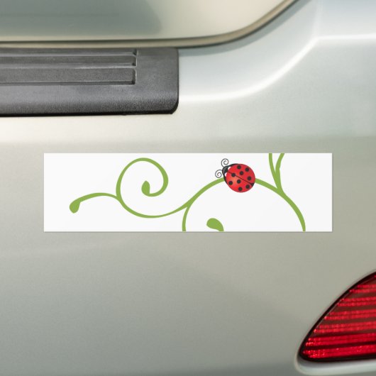 Ladybug in wijn bumpersticker (Op auto)