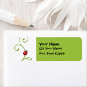 Ladybug in wijn etiket (Insitu)