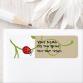 Ladybug in wijn etiket (Insitu)