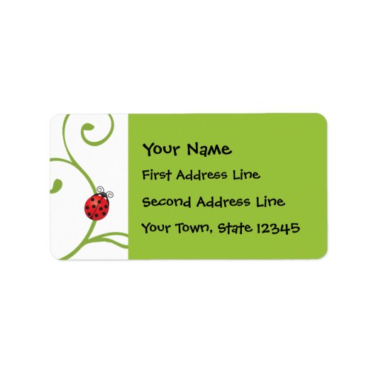 Ladybug in wijn etiket (Voorkant)