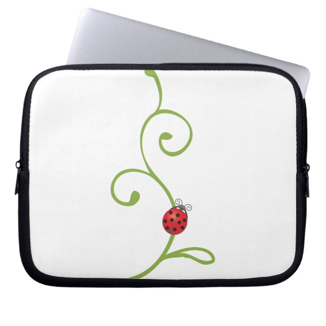 Ladybug in wijn laptop sleeve (Voorkant)