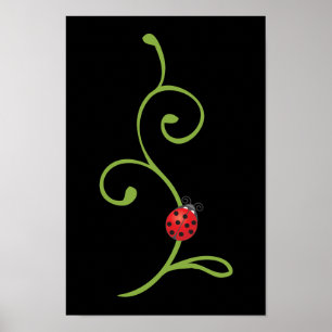 Ladybug in wijn poster