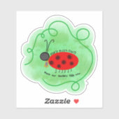 Ladybug in Yiddish Sticker (Vel)