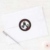 Ladybug Initiaal M Ronde Stickers (Envelop)