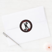 Ladybug Initiaal N Ronde Stickers (Envelop)