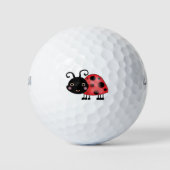 Ladybug insect cartoon kunst golfballen (Voorkant)