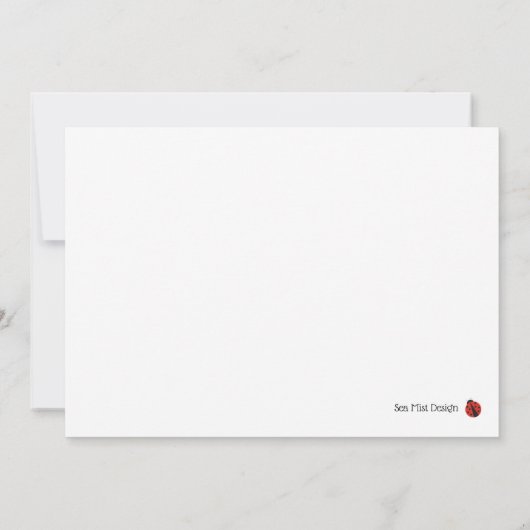 Ladybug Invitation for Kind Birthday of Baby showe Kaart (Achterkant)