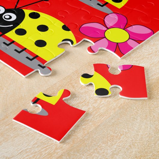 Ladybug Jigzaag Puzzle Legpuzzel (Zijkant)