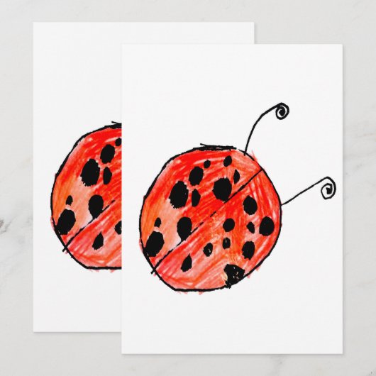 Ladybug Kaart (Voorkant / Achterkant)