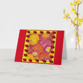 Ladybug Kaart (Gele Bloem)