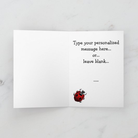 Ladybug Kaart Custom Ladybug Art Kaart - Aangepast (Binnen)