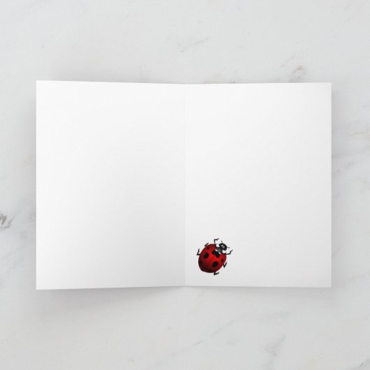 Ladybug Kaart Custom Ladybug Art Kaart - Blank (Binnen)