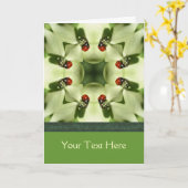 Ladybug Kaleidoscope Natuur Fotokaart Kaart (Gele Bloem)