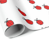 LadyBug Kantoor Home personaliseer de bestemming Cadeaupapier (Rol Hoek)