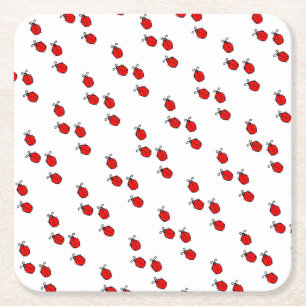 LadyBug Kantoor Home personaliseer de bestemming Kartonnen Onderzetters