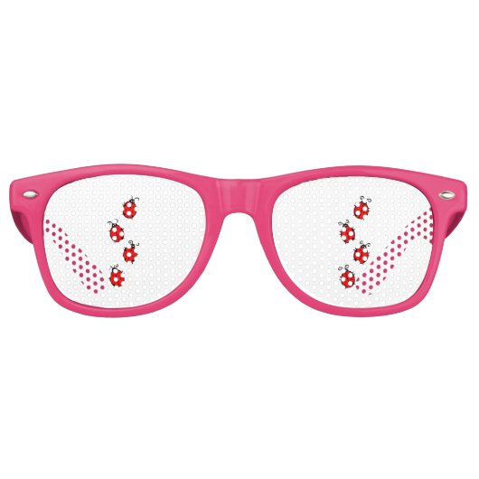LadyBug Kantoor Home personaliseer de bestemming Retro Zonnebril (Voorkant)