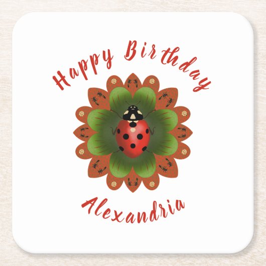 Ladybug Kartonnen Onderzetters (Voorkant)