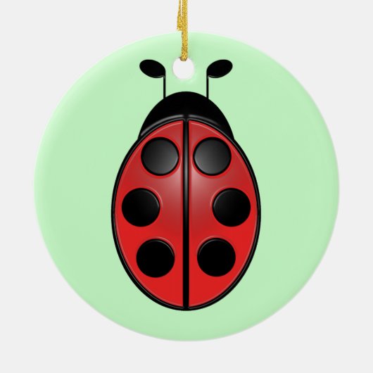 Ladybug Keramisch Ornament (Achterkant)