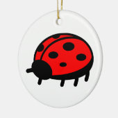 Ladybug Keramisch Ornament (Links)