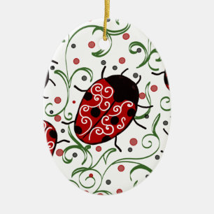 Ladybug Keramisch Ornament