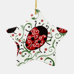 Ladybug Keramisch Ornament