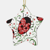 Ladybug Keramisch Ornament (Links)