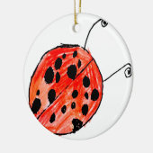Ladybug Keramisch Ornament (Links)