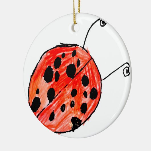 Ladybug Keramisch Ornament (Links)