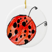Ladybug Keramisch Ornament (Achterkant)
