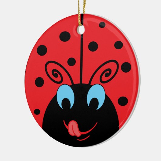 Ladybug Keramisch Ornament (Links)