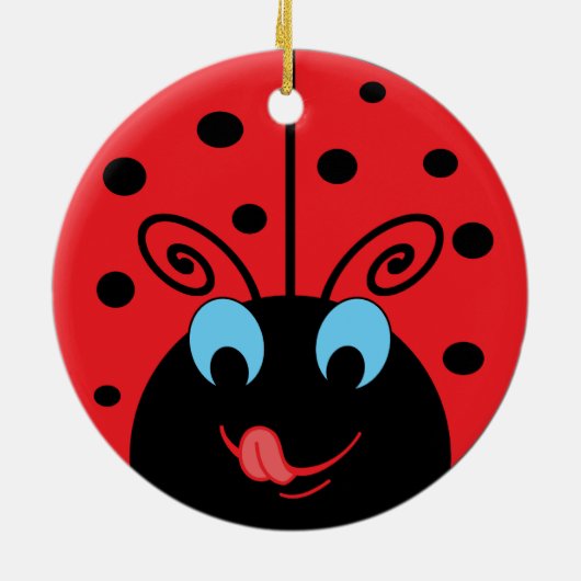Ladybug Keramisch Ornament (Achterkant)