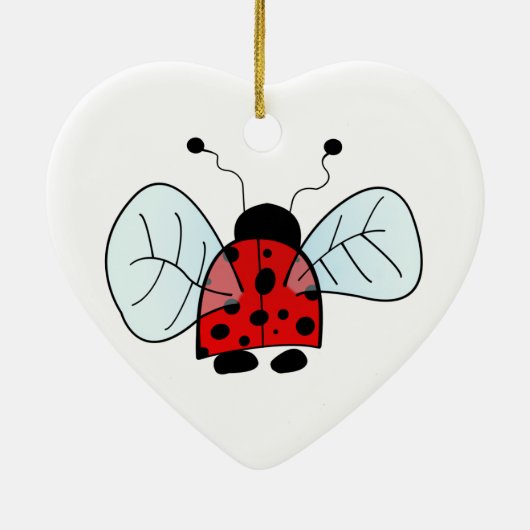 Ladybug Keramisch Ornament (Achterkant)